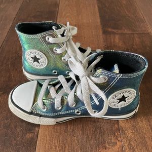 Girls' Converse Chuck Taylor All Star Iridescent Glitter High-Top - Size 12
